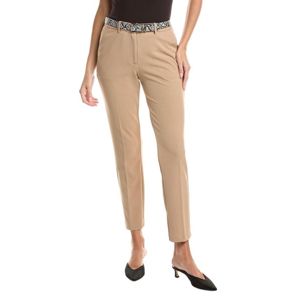 T Tahari Womens Slim Leg Ankle Pant, Brown